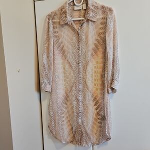Chico's Semi-sheer Boho Button-up Tunic